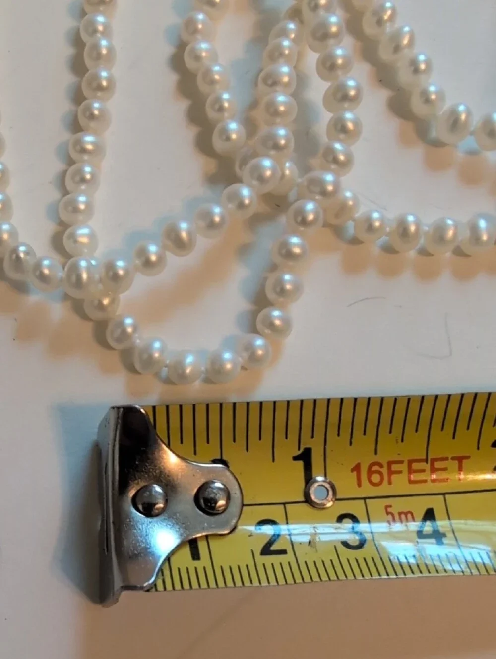 Elegant 100 Inch Cultured White Pearl Beaded Necklace - Classic Women’s Jewelry